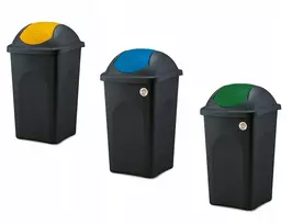 Šiukšlių rūšiavimo konteineris 30l - 3 vnt.