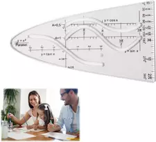 Xiwupo Parabolės trafaretas, įprastos parabolės trafaretas, įprasta parabolė, parabolės trafaretas, parabolės liniuotė, parabolinis trafaretas matematikai, skirtas studentams, biurui, dizainerių piešimui, 1 vnt.