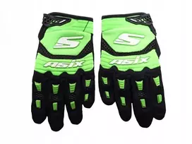 Asix As3 žalios jaunimo cross / quad / atv / dviračio pirštinės, dydis S