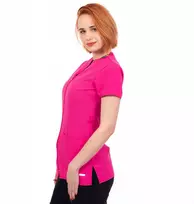 Rankšluostis Didelis dėmėms atsparus kirpėjo kosmetologo prijuostė rožinė juoda balta xxxl 3xl