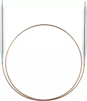 Addi Ad1057100-4.50 aliumininis sidabro aukso spalvos apskritas mezgimo virbalas 100 cm x 4.50 mm