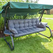 Hobbygarden Pagalvė sūpynėms, pagalvė sodo suolui su atlošu, atspari vandeniui, 140 cm