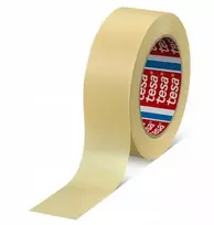 Maskavimo juosta basic tesa 50m x 25mm kreminė, popierinė juosta nat.kaučiukas