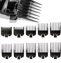 Aaed 10 dalių plaukų kirpimo mašinėlės kreipiamųjų šukų rinkinys, trimerio priedai, šukos plaukų kirpimo mašinėlei, magic clip trimeris, skustuvas, veido plaukų trimeris, barzdos trimeris, priedų šukų rinkinys