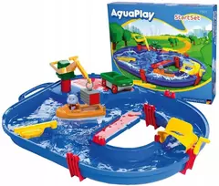 Track Port vandens stalo rinkinys su kranu, valtimi Amphibia, smėlio dėže Aquaplay