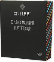 Schramm® daugkartinio naudojimo puodeliai, apie 400 ml, matinė balta spalva, pasirinkimas iš 10, 20, 30 arba 50 vienetų, talpa, daugkartinio naudojimo plastikiniai geriamieji puodeliai, dydis: 30 vienetų pakuotė