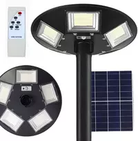 Saulės led ufo lempa 1500w gatvės sodo šviestuvas su judesio davikliu ir nuotolinio valdymo pulteliu
