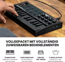 Klaviatūra Akai Mpk Mini Mkiii Midi klaviatūros valdiklis su 25 klavišais