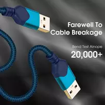 Usb 3.0 A į A duomenų kabelis 1.5m, raudonas