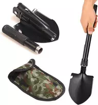 Mini sulankstomas kastuvas, daugiafunkcis sulankstomas kastuvas, nuimamas kastuvas, stovyklavimo kastuvas, sulankstomas sniego kastuvas, naudojamas sniego kasimui, sodininkystei, stovyklavimui, su 1 laikymo krepšiu
