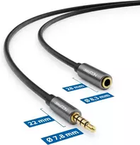 Deleycon ctia ausinių ilgintuvas 4 kontaktų trrs mikrofonas 3,5 mm jack lizdo ilgiklis ausinėms aux metalinis kištukas stereo audio pc mobilusis telefonas išmanusis telefonas planšetinis kompiuteris hifi imtuvas 3,0 m