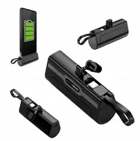 Powerbank Powerneed 5000mah su integruotais Usb-c, nešiojamas