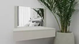 Pakabinamas kosmetinis staliukas Kaszmir smėlio spalvos stalčius klik tip-on 90cm Nature