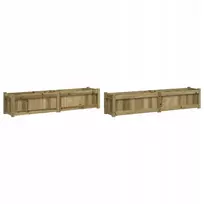 Sodo gėlių dėžė iš pušies medienos 150x31x31 cm, impregnuota - k