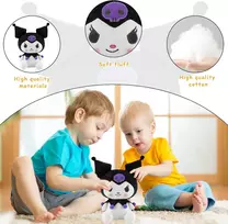 Yisscen Kuromi pliušinis žaislas, 25 cm sanrio minkštas žaislas, kimštinis žaislas, animacinis pliušinis žaislas, pliušinis žaislas, pliušinės lėlės, gimtadienio dovanos berniukams ir mergaitėms, žaislas gerbėjams