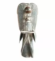 Metalinis angelas laikantis žvakidę 46cm