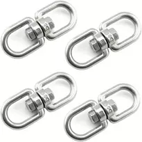 4 vnt. M8 nerūdijančio plieno 304 swivel žiedas dvipusis swivel eye kablio virvės swivel pakabinimui ir jungiamiesiems skirstytuvams ar takelažui