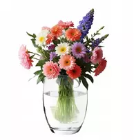 Dekoratyvinė stiklinė vaza gėlėms Altom Design Orchidea, 20 cm