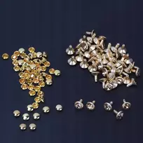 50 vnt. 8 mm kalnų krištolo dekoratyvinės kniedės Diy odiniai batai drabužiai Bp