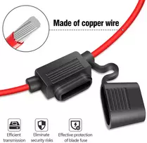 Laikiklis su saugikliais automobiliui, 5 vnt., 16awg, 15a