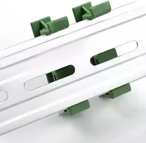 20 dalių (10 rinkinių) pcb bėgelio adapterio plastikinis din bėgelio adapterio rinkinys su 40 varžtų, skirtas tvirtinti ir laikyti grandines arba elektroninius perjungimo įrenginius 35 mm din bėgeliui