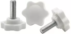 Feeimol Žvaigždinis varžtas plastikinis žvaigždės formos rankenos spaustuko rankenėlė sparninis varžtas M5 x 20 mm (10 vnt.)