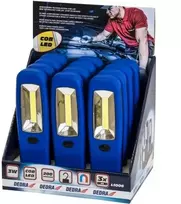 3w cob led žibintuvėlis, pailgas, su baterijomis, magnetinis Dedra L1006, 12 vnt.