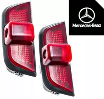 2x Mercedes Benz Led Logo Projektorius Hd+ Premium durų lemputė C Klasė W204