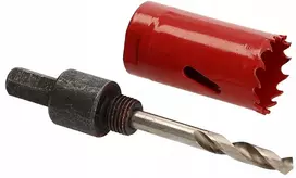 Bimetalinė skylės gręžimo karūna 27mm grąžtas adapteris