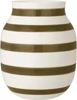 Kähler Design Omaggio 690309 vaza, alyvuogių žalios spalvos, keraminė: alyvuogių žalia, dizaino klasika, matmenys (a x Ø): 20 x 16,5 cm