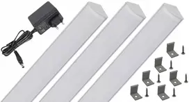 Kampinė Led virtuvės spintelės juosta 3x20cm