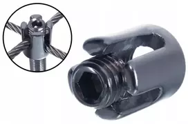 Kryžminis nerūdijančio plieno lynų spaustuvas 3 mm, skirtas prisukti M10