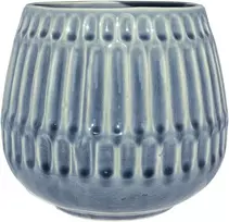 Nordring Retro vazonas, skirtas vidaus augalams, Vintage gėlių vazonas Reef L (16,5 cm skersmens), tamsiai pilkas, keramikinis