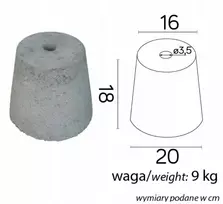 Fundamentas 9kg. universalus sodo šviestuvams