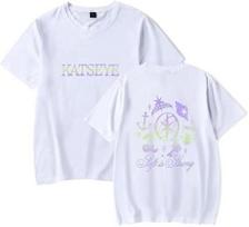 Katseye Prekės Išblukę Marškinėliai Unisex Mada Pop Muzika Trumpomis Rankovėmis Marškiniai Sportiniai Drabužiai Streetshirt Šaunūs Vasariniai Marškinėliai Viršutiniai Drabužiai M white