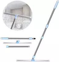 Nakelulu vandens valytuvas grindų valytuvas teleskopinis valytuvas dušo langų valytuvas su 50 cm itin patvaria silikonine lūpa 3 dalių rankena 130 cm vandens valytuvas stiklui, langams, plytelėms valyti