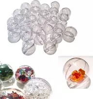 20 akrilinių burbulų rinkinys, 6 cm skersmens, skaidrūs dekoratyviniai burbulai, rankdarbių rinkinys, akrilinis kamuolys, kalėdinio medžio burbulas, atskiriamas, užpildomas Crystal King