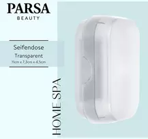 Muilo dėžutė Parsa Beauty, skaidri, kompaktiška, kelioninė