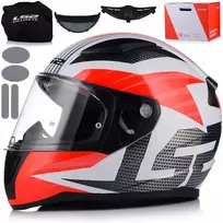 Motociklininko šalmas Ls2 Ff353 Rapid Ii Grid raudonas su Pinlock sistema Ecer 22.06