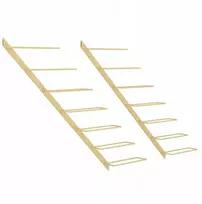 Sieniniai laikikliai 7 vyno buteliams, 2 vnt., auksiniai