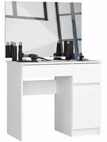 Artexport Kosmetinis staliukas su veidrodžiu Clp P-2/sl 900x600 dešininis baltas