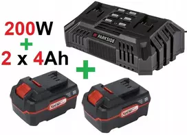 Įkroviklis 200w Pdslg 20 B2 + 2 akumuliatoriai 4ah 20v Pap 20 B3 Parkside