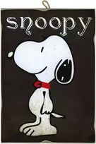 Plakatas Kustom Art vintažinio stiliaus komiksų serijos „snoopy“ medinis paveikslas namams, restoranui, picerijai, terasai, barui ir viešbučiui (didelis: 30 x 40 cm)
