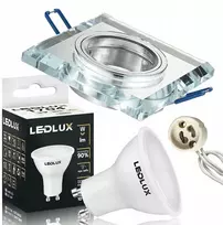 Stiklinis kvadratinis Led šviestuvas su Gu10 10w Led lempute