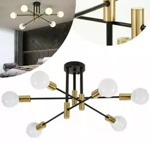 Luxera Pakabinamas šviestuvas aukso ir juodos spalvos, modernus, elegantiškas, svetainei, miegamajam