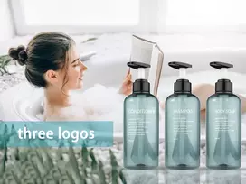3x 500ml mėlynos talpos pompos dozatoriai dušo želė, šampūnui