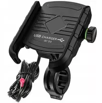 Universalus motociklo laikiklis +usb Qc 3.0