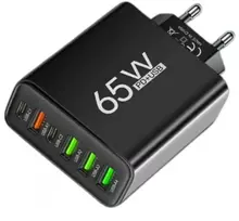 Global Technology Greitasis 6 prievadų tinklo įkroviklis 2x usb-c, 4x usb-a 65w