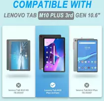 Rudos spalvos dėklas Lenovo Tab M10 Plus 3rd Gen 10.6 colių 2022 planšetiniam kompiuteriui Tb125fu / Tb128fu, Pu odos apsauginis knygos tipo dėklas su stovo funkcija ir dokumentų skyreliais, skirtas Lenovo M10 Plus (3rd Generation) 10.6"