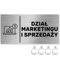 Nerūdijančio plieno lentelė ant durų/sienos Marketingo Skyrius 10x20 Aliuminis